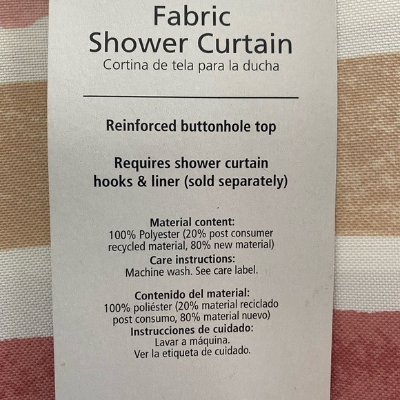 Fabric shower curtain with design💦NWT💦striped pattern💦bright colored design - Picture 7 of 14